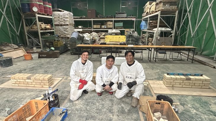 フィリピン実習生の3級築炉技能検定合格のご報告